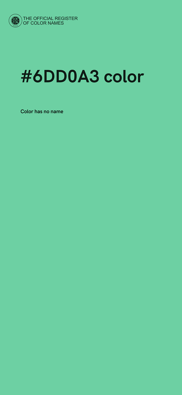 #6DD0A3 color image