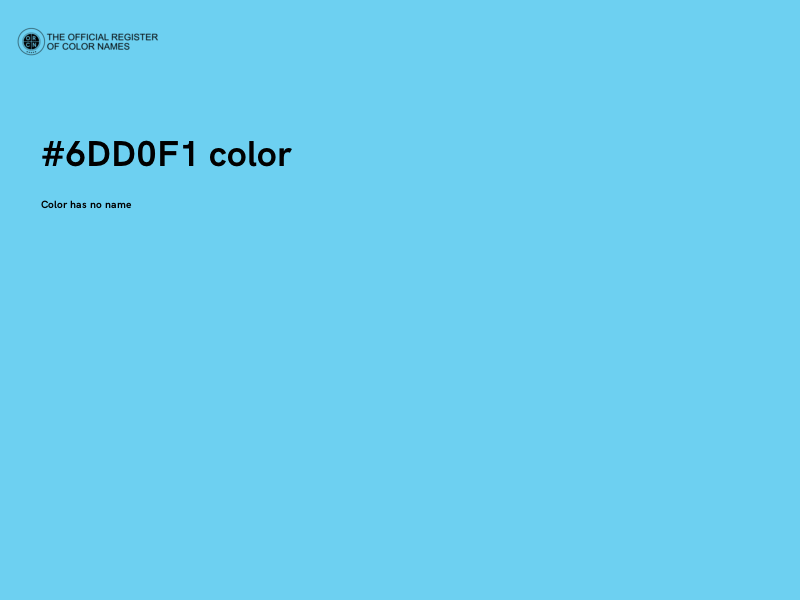 #6DD0F1 color image