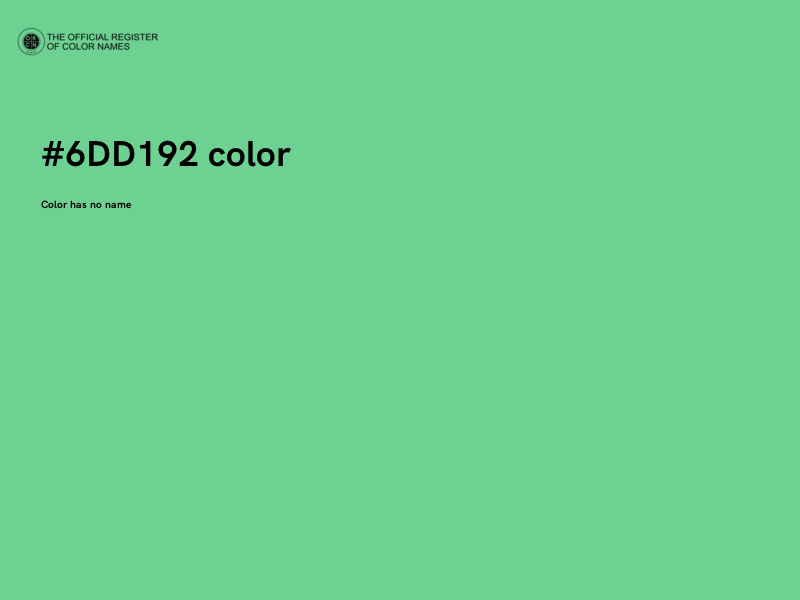 #6DD192 color image