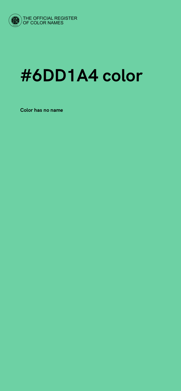 #6DD1A4 color image