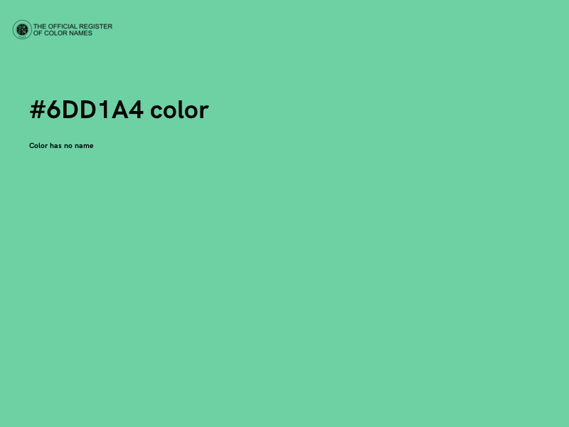 #6DD1A4 color image
