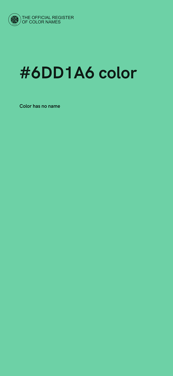 #6DD1A6 color image