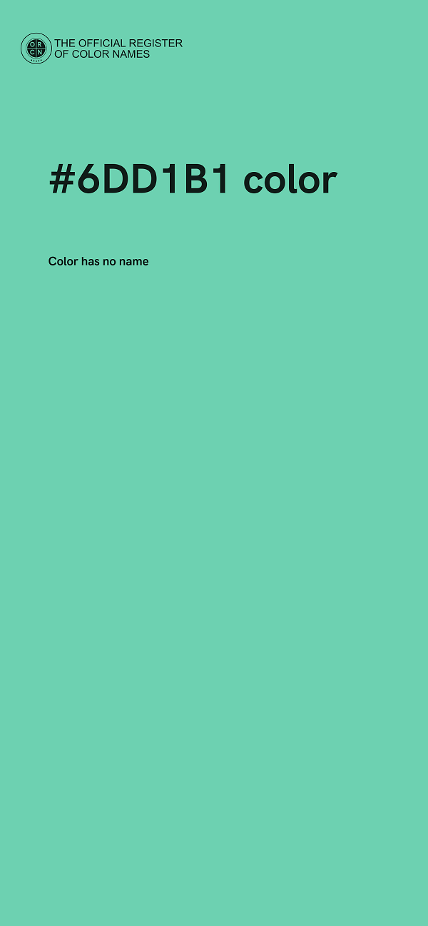 #6DD1B1 color image
