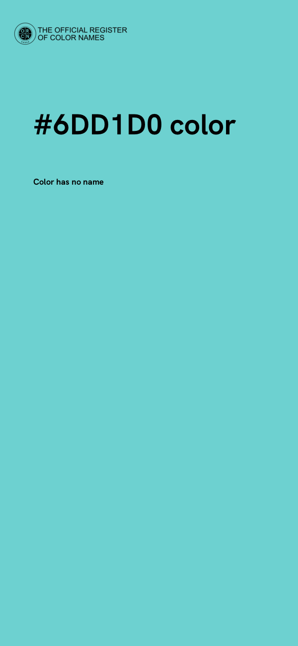#6DD1D0 color image