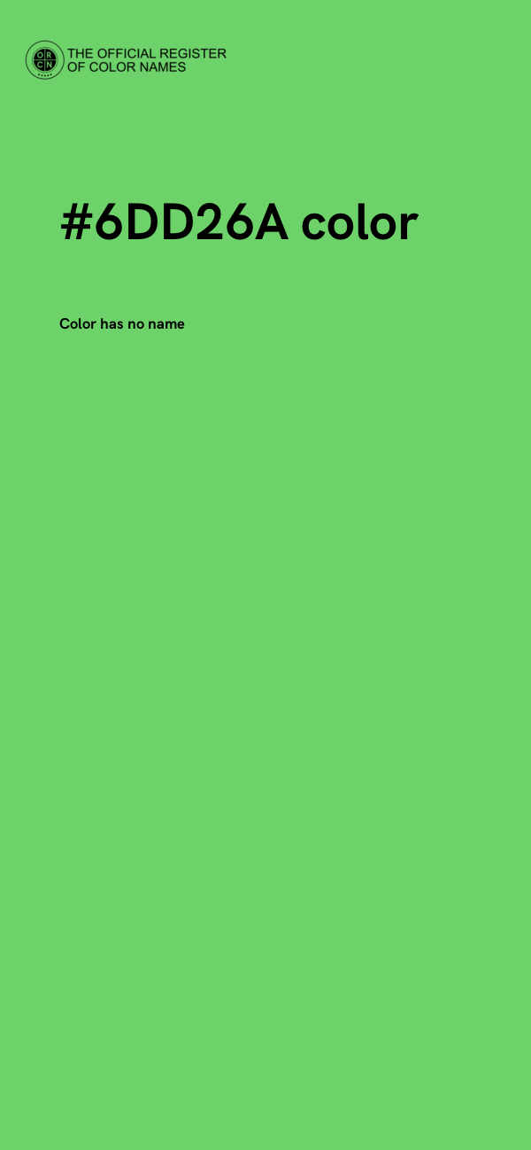 #6DD26A color image