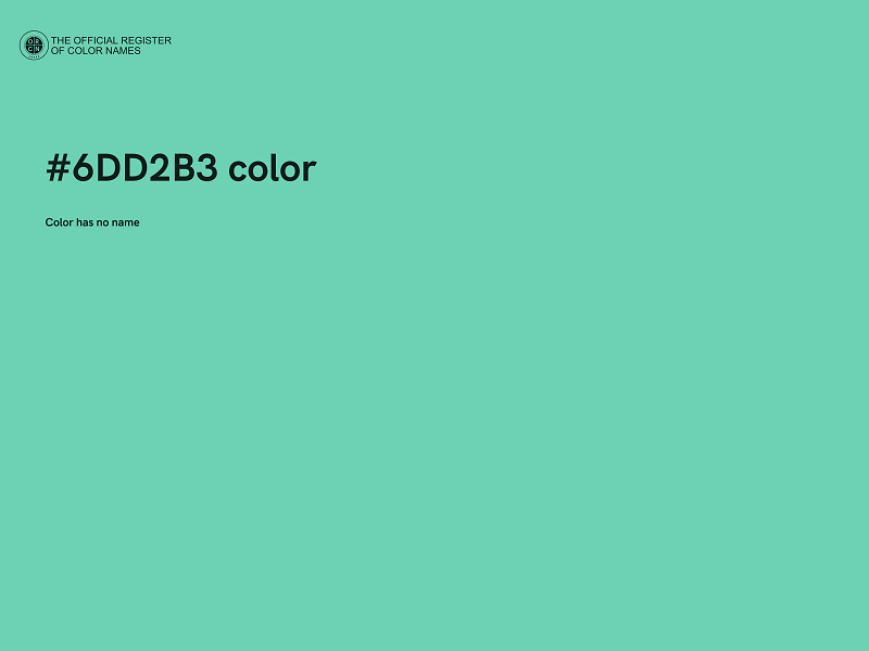 #6DD2B3 color image