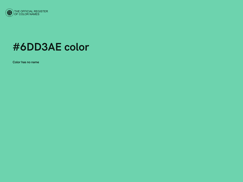 #6DD3AE color image