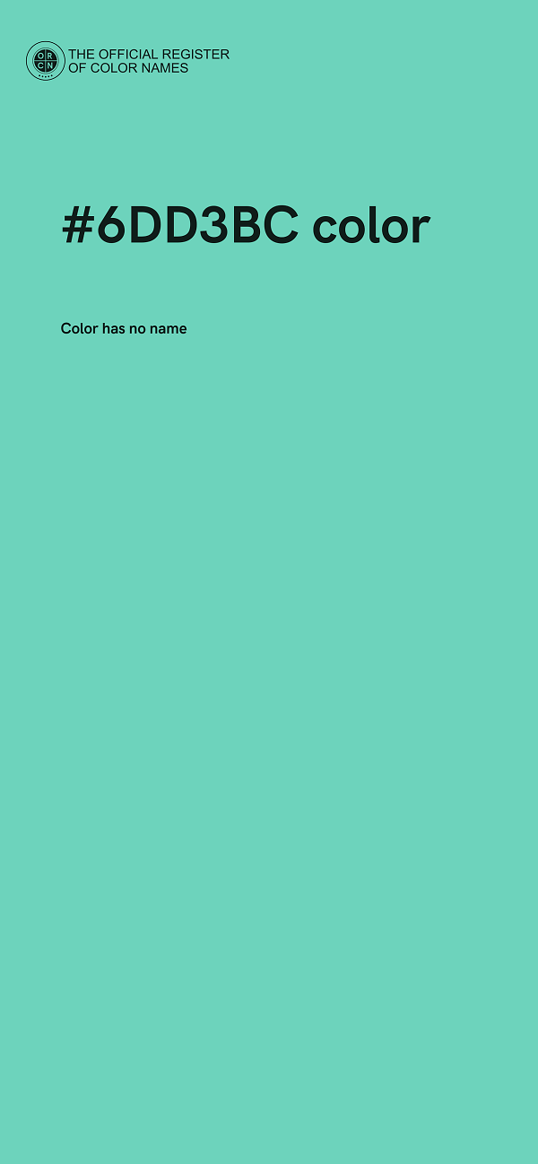 #6DD3BC color image