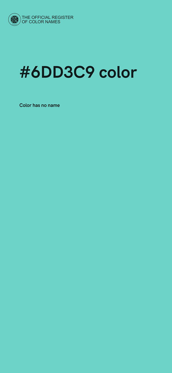#6DD3C9 color image