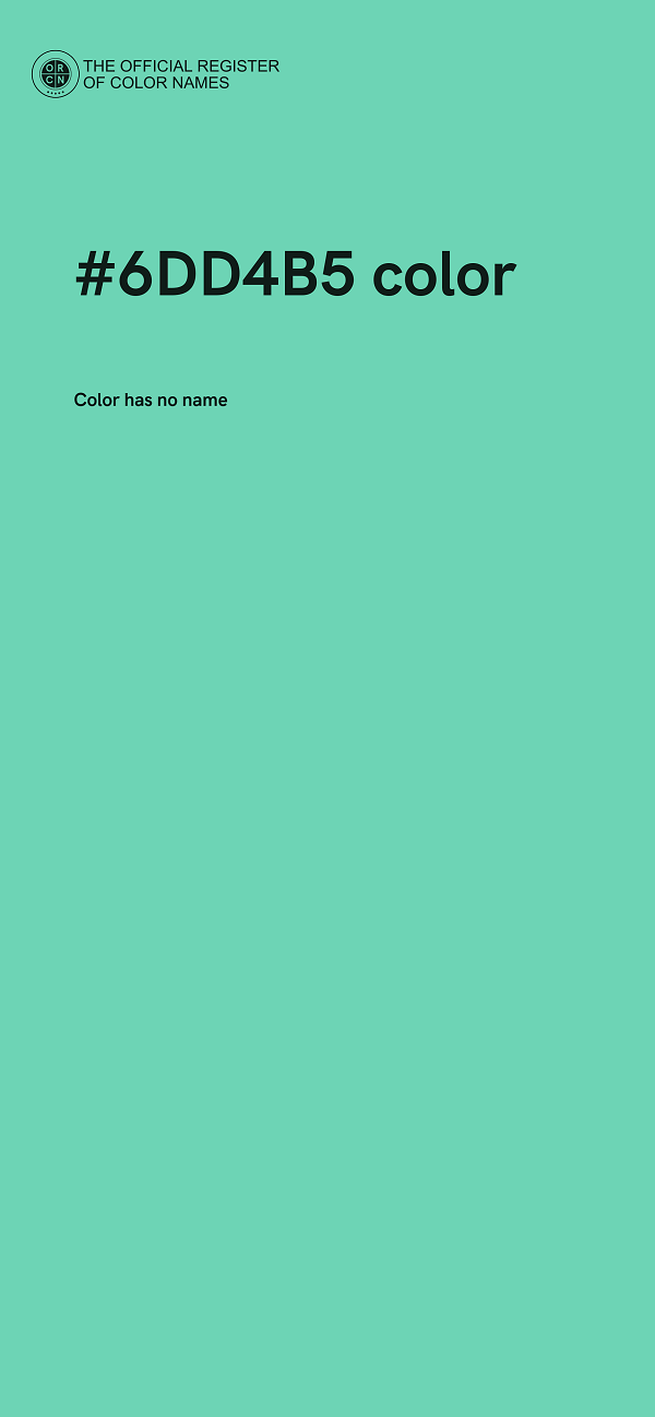 #6DD4B5 color image
