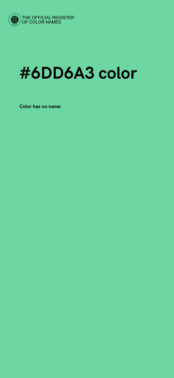 #6DD6A3 color image