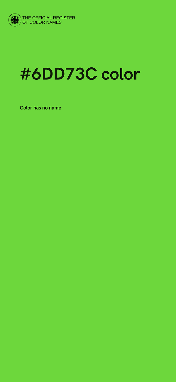 #6DD73C color image