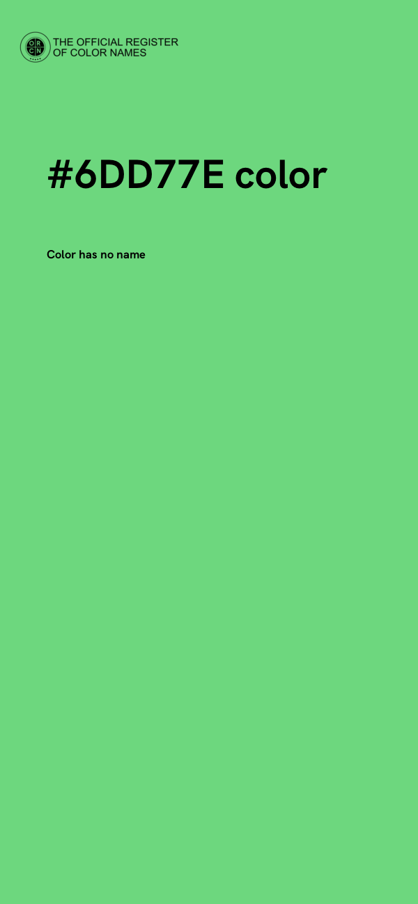 #6DD77E color image