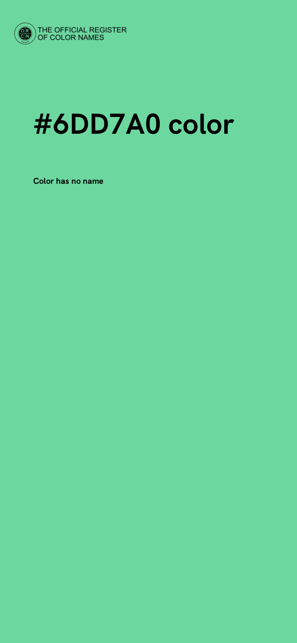 #6DD7A0 color image