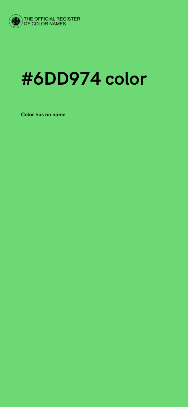 #6DD974 color image