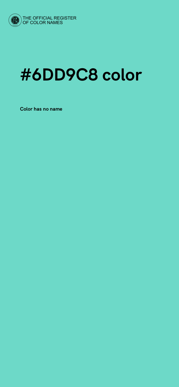 #6DD9C8 color image
