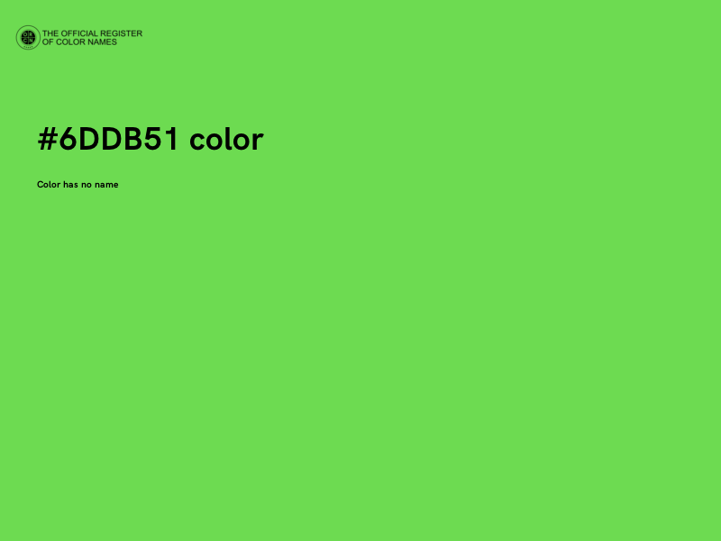 #6DDB51 color image