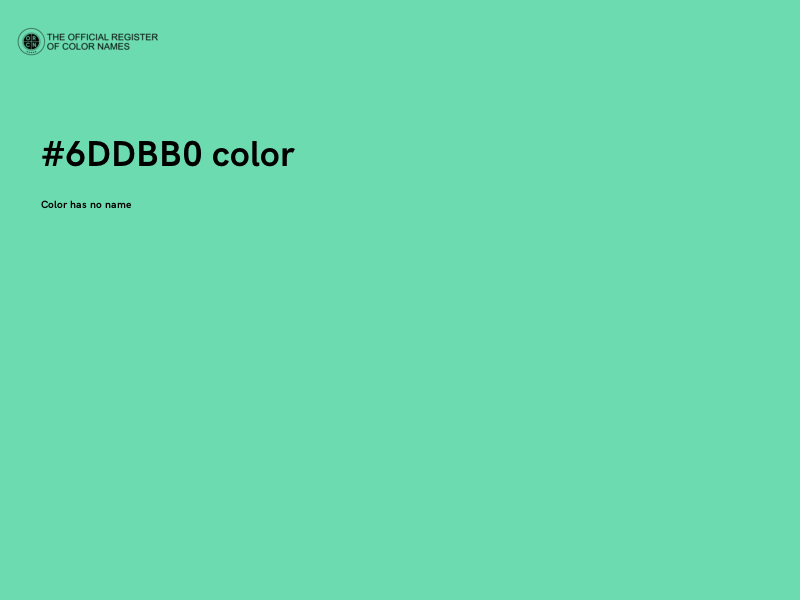 #6DDBB0 color image
