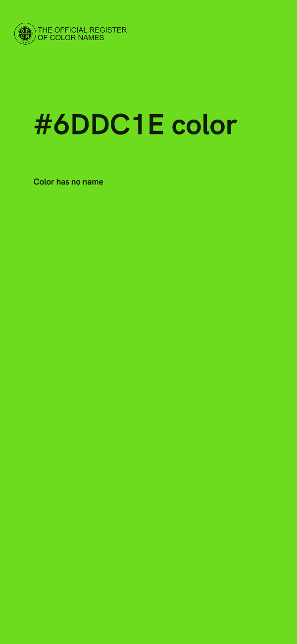 #6DDC1E color image
