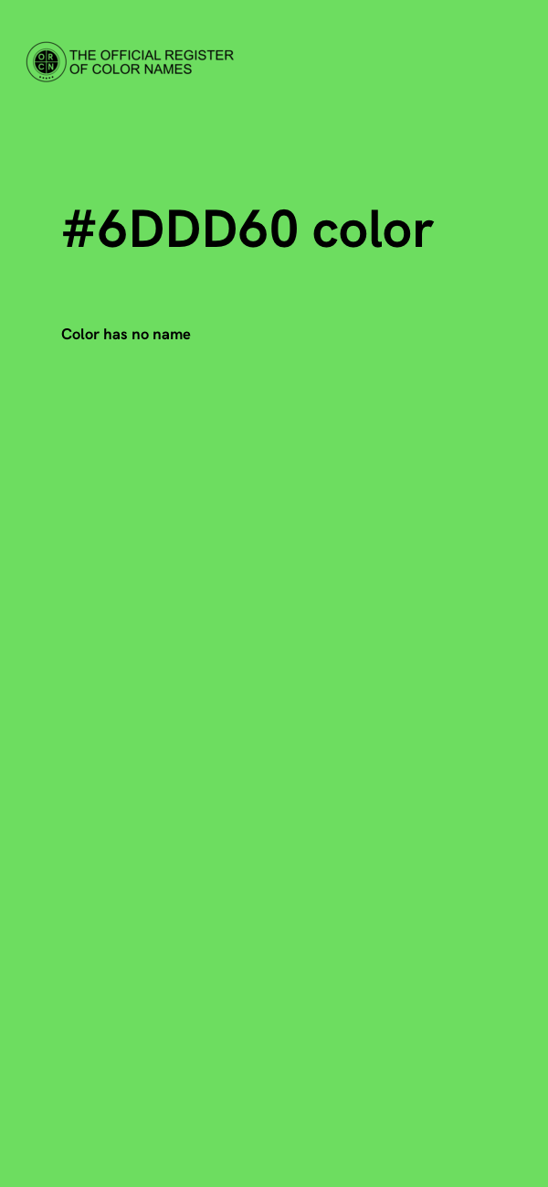 #6DDD60 color image