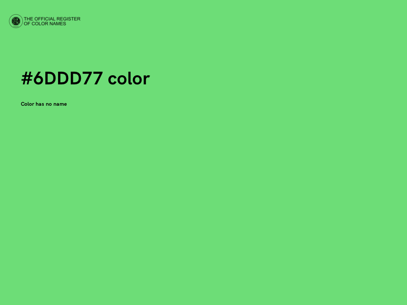 #6DDD77 color image
