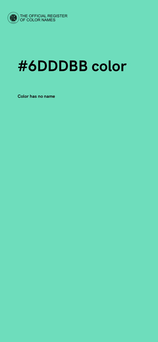 #6DDDBB color image
