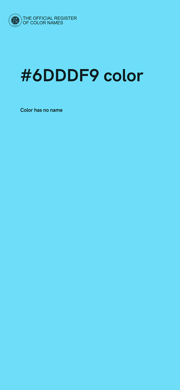 #6DDDF9 color image