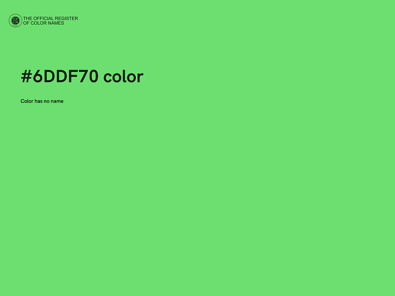 #6DDF70 color image