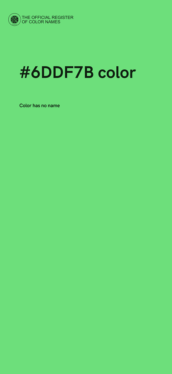 #6DDF7B color image