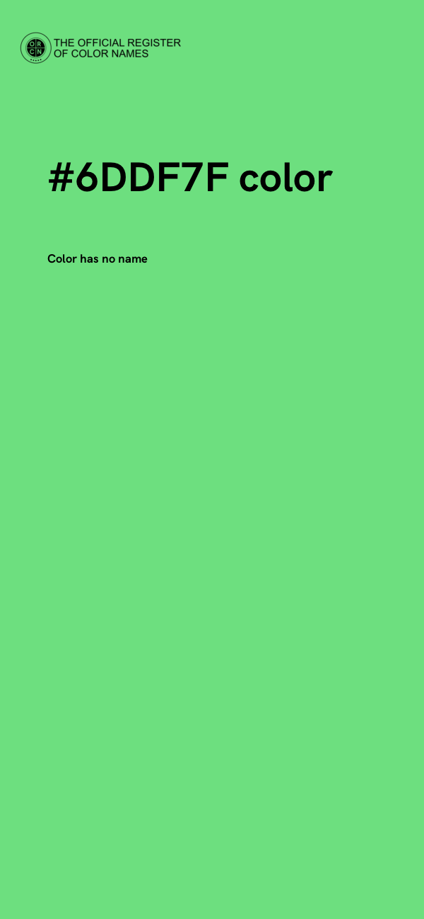 #6DDF7F color image