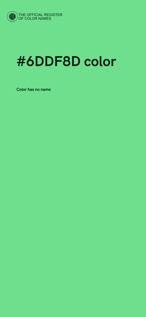 #6DDF8D color image