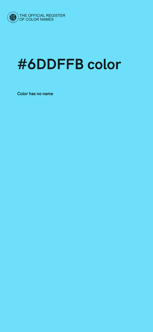 #6DDFFB color image
