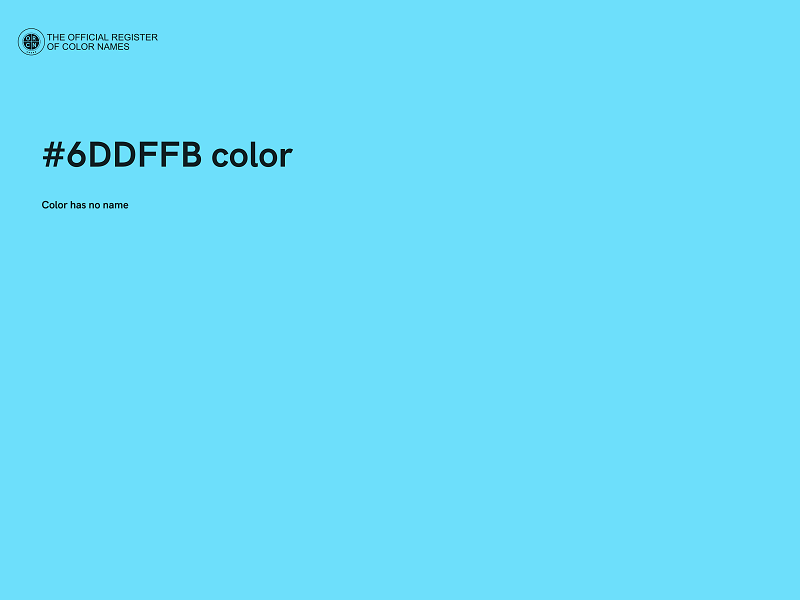 #6DDFFB color image