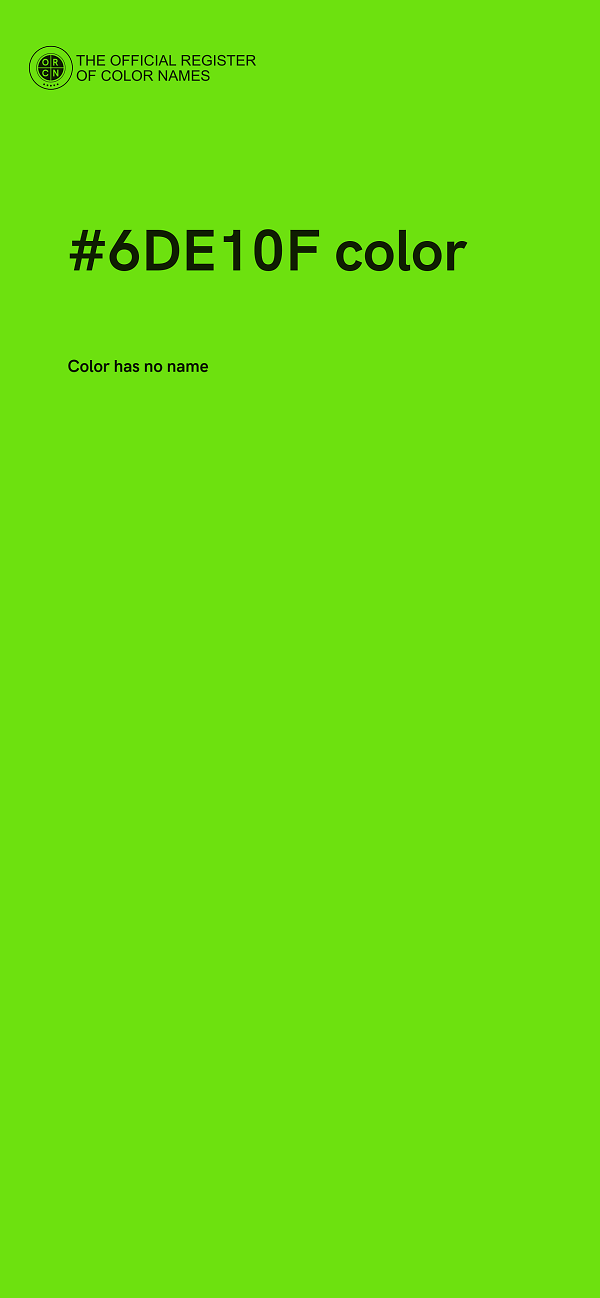 #6DE10F color image
