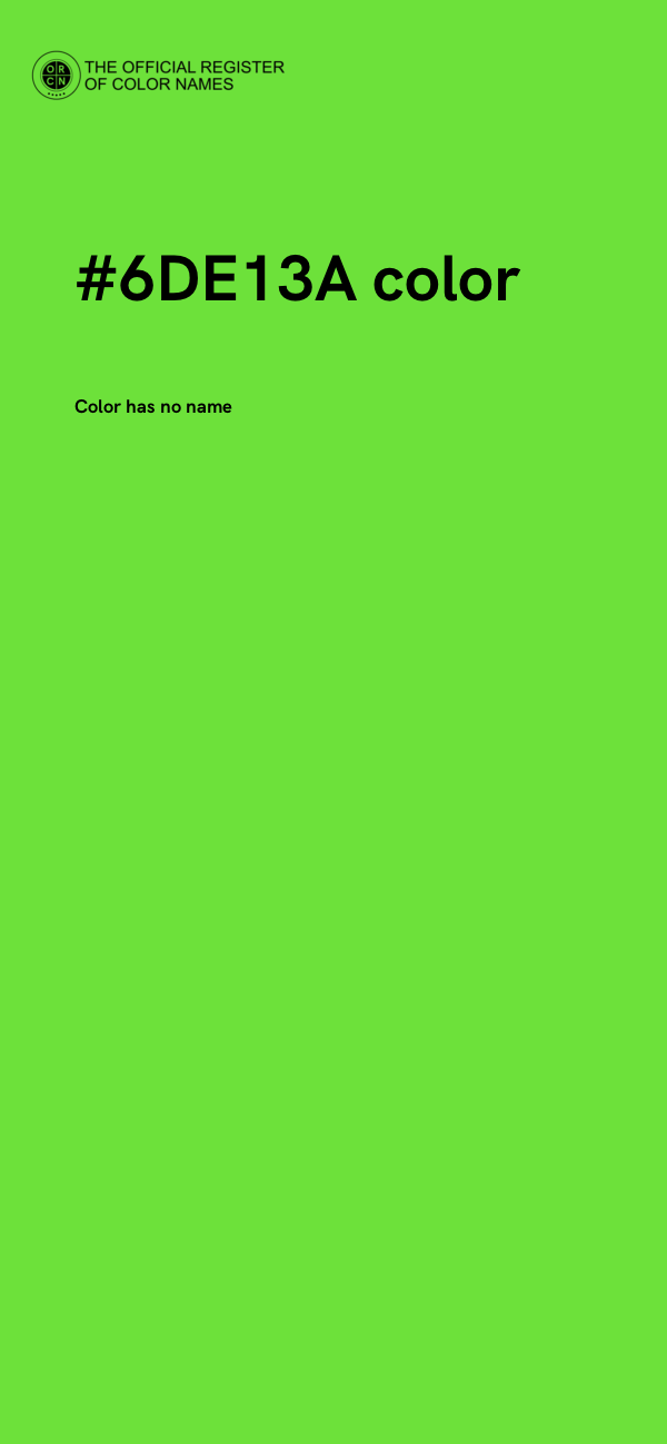 #6DE13A color image