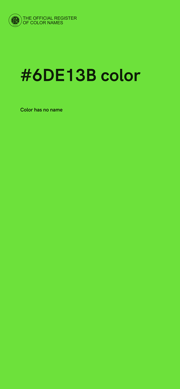 #6DE13B color image