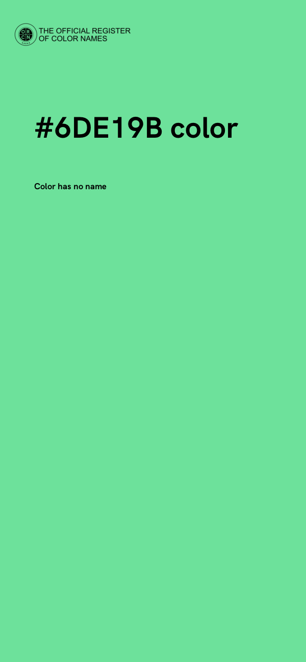 #6DE19B color image