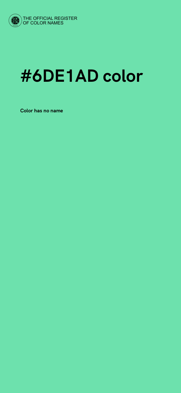 #6DE1AD color image