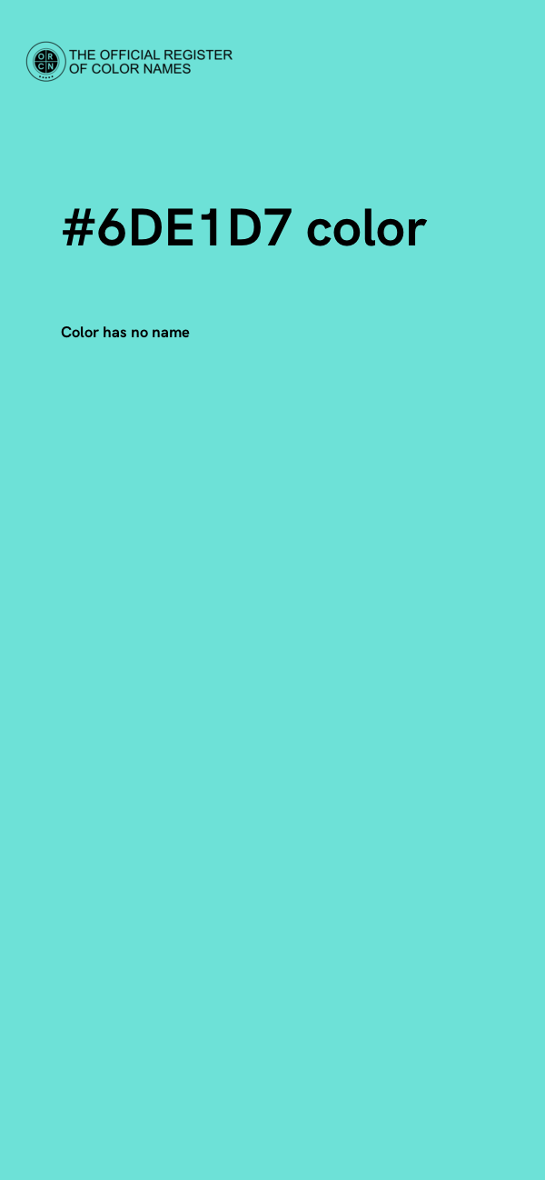 #6DE1D7 color image