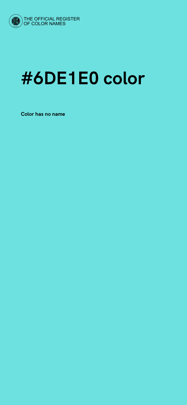#6DE1E0 color image