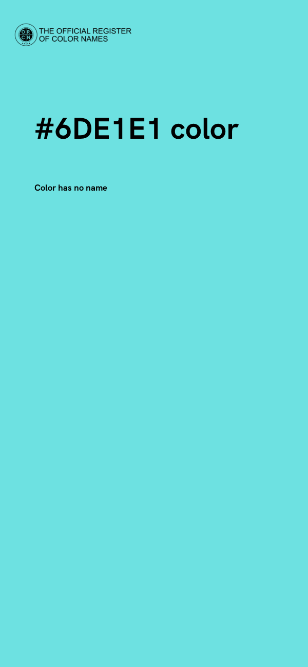 #6DE1E1 color image