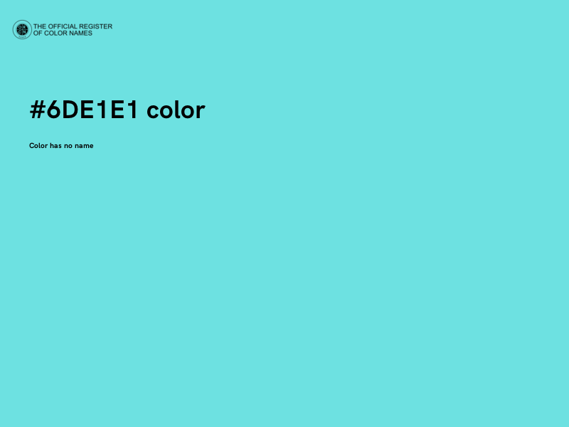 #6DE1E1 color image