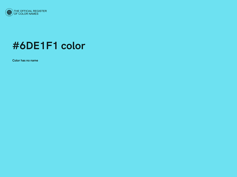 #6DE1F1 color image