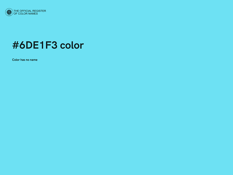 #6DE1F3 color image