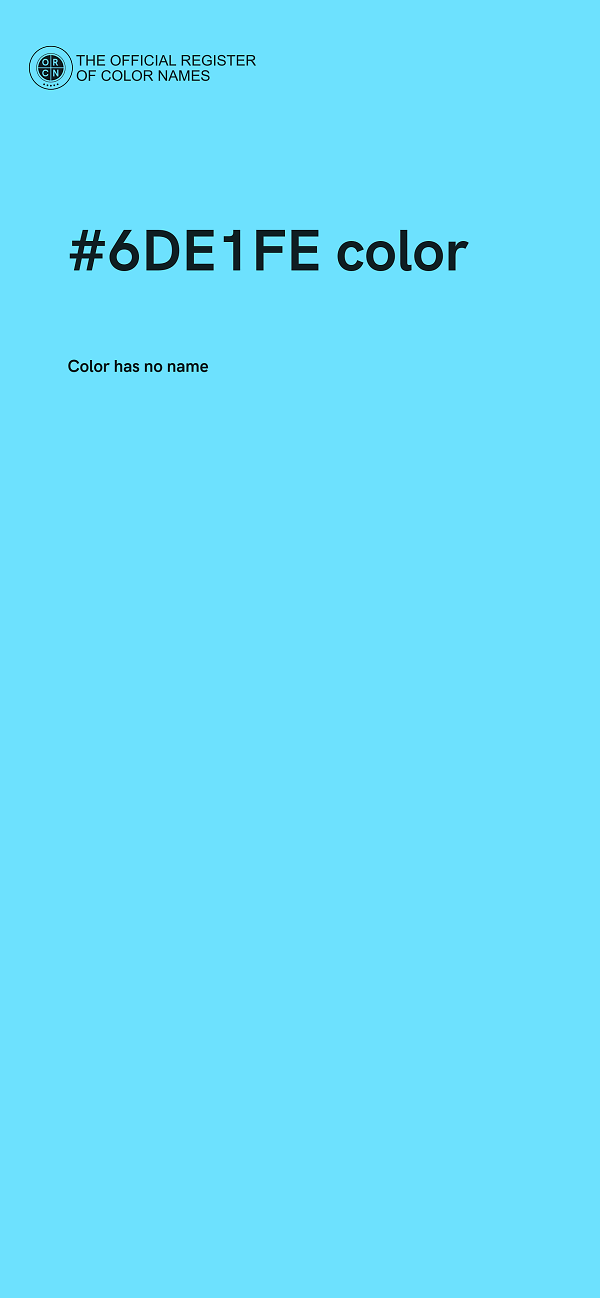 #6DE1FE color image