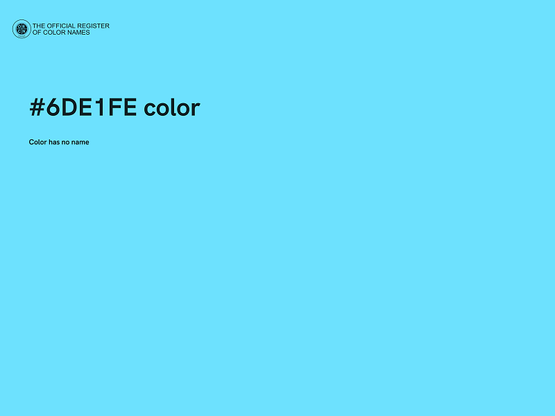 #6DE1FE color image