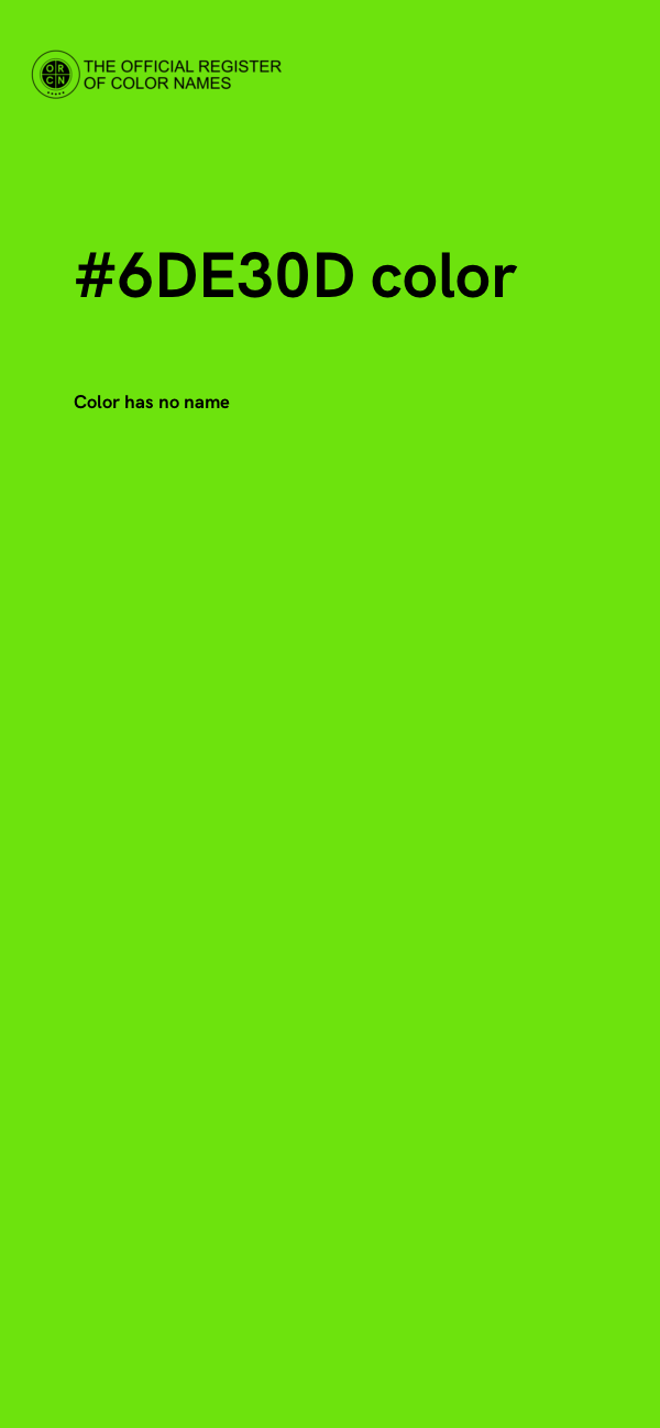#6DE30D color image