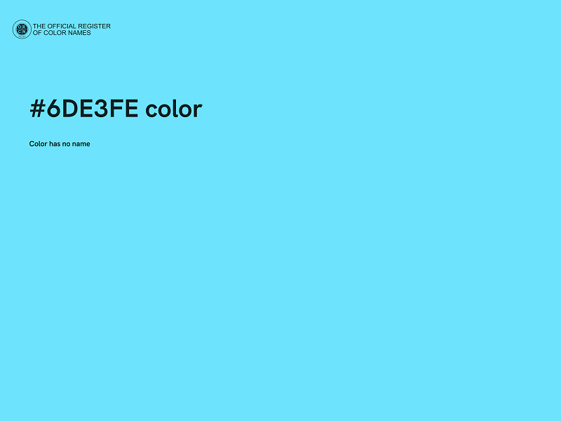 #6DE3FE color image