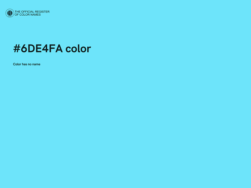 #6DE4FA color image