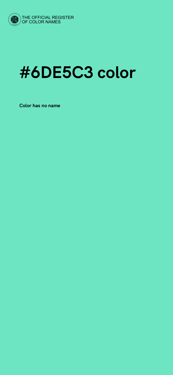#6DE5C3 color image